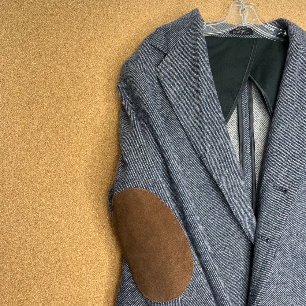 Pendleton Men's Wool Blazer 42R fitted wool leather elbow patches 100%‎ wool NEW - Picture 7 of 7